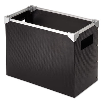 Pendaflex® Poly Desktop File Box, Letter Files, 13" X 6.25" X 9.5", Black-silver freeshipping - TVN Wholesale